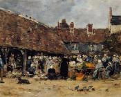 尤金 布丹 : Market at Trouville